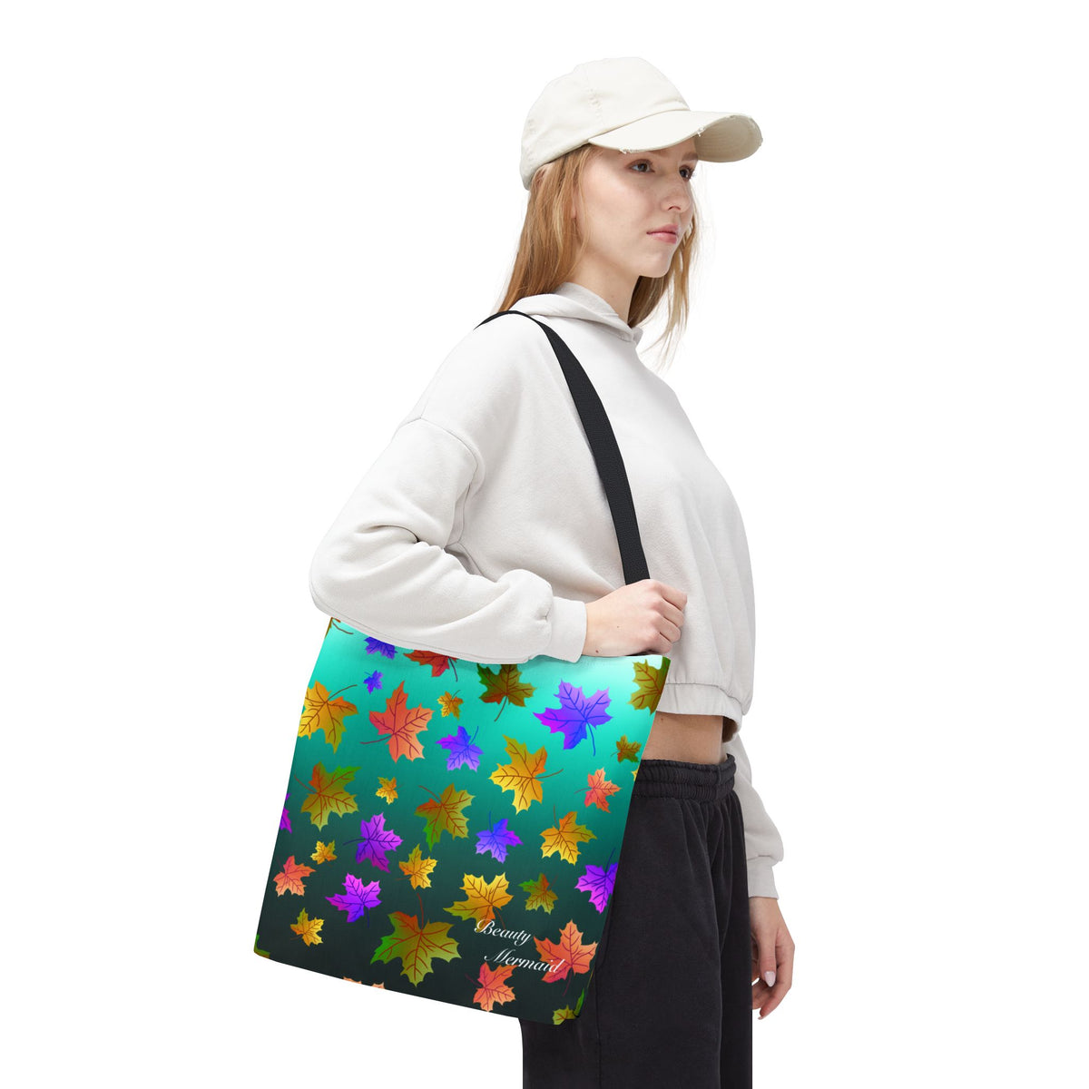 Green Maple Leaves Tote Bag