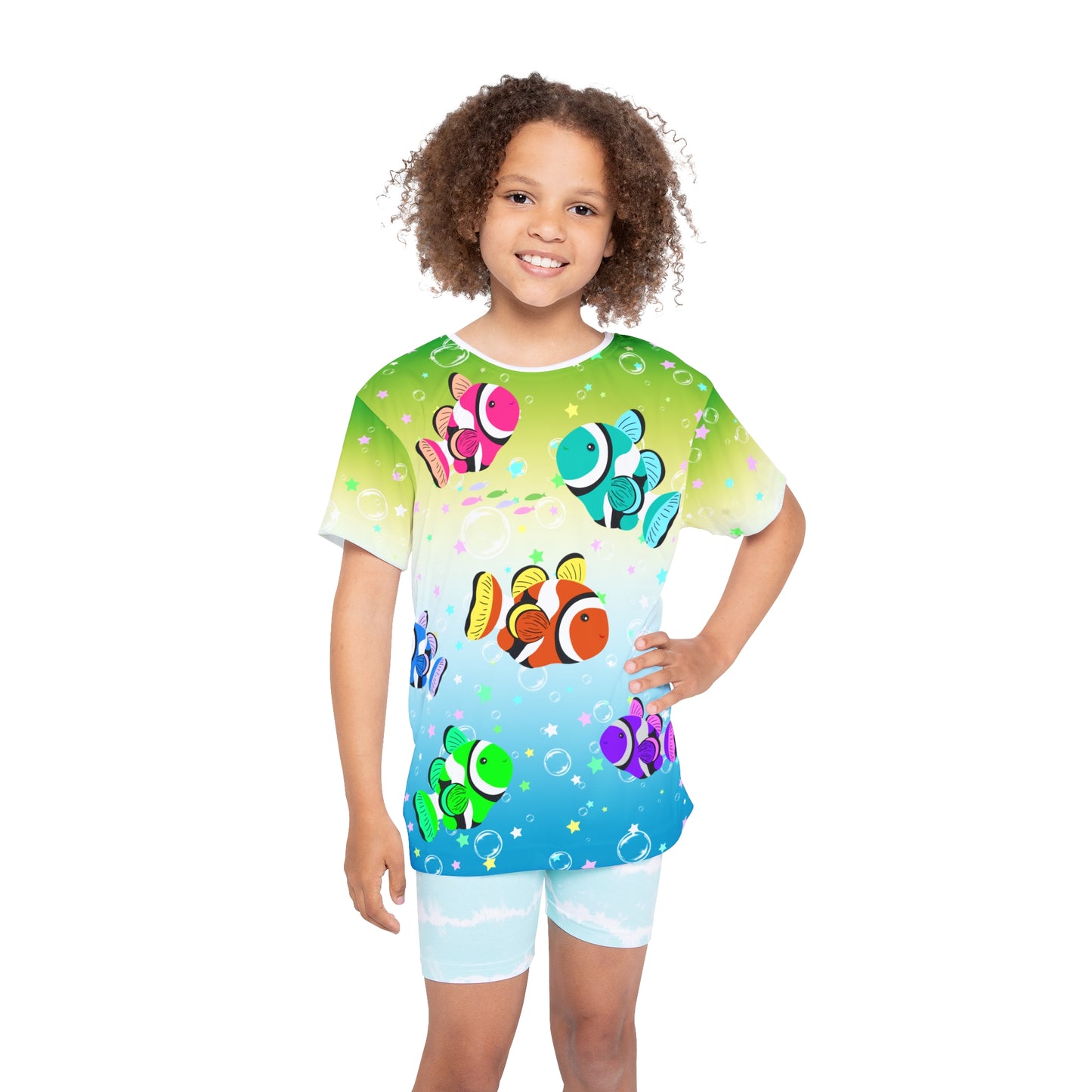 Colorful Clownfish Kids Sports Jersey