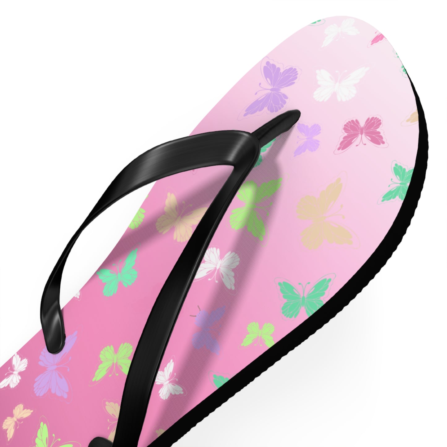 Butterfly Pink Flip Flops