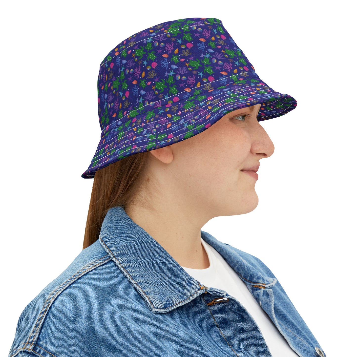 Turtle Bucket Hat Blue Sea