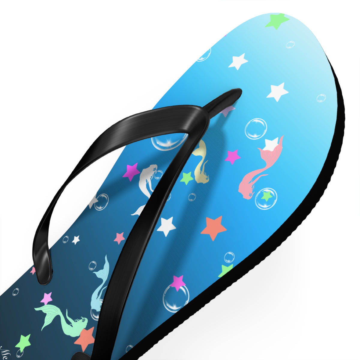 Mermaid Stars Blue Ocean Flip Flops