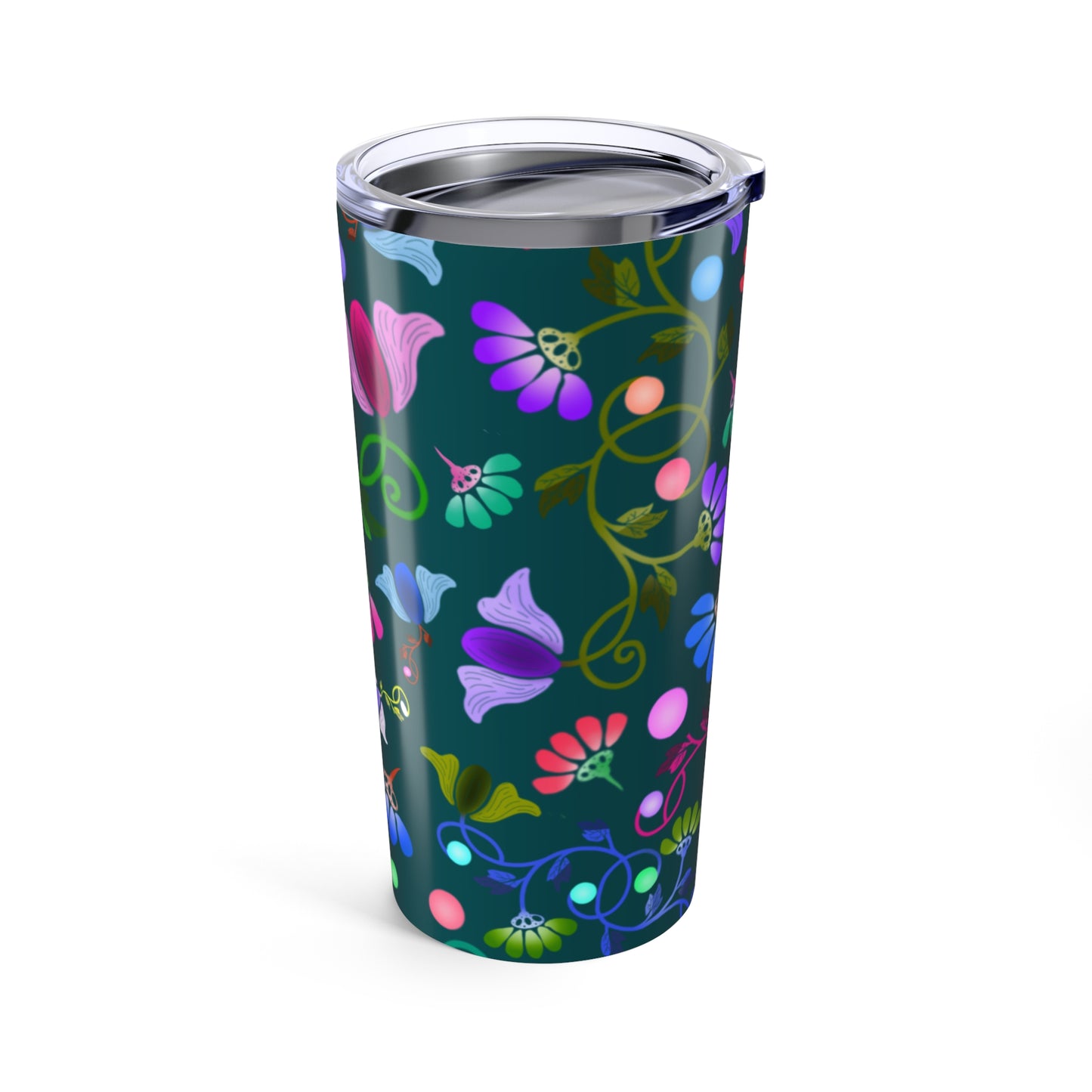 Floral Green Tumbler 20oz