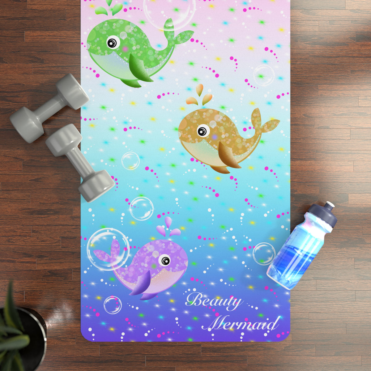 Colorful Whale Yoga Mat