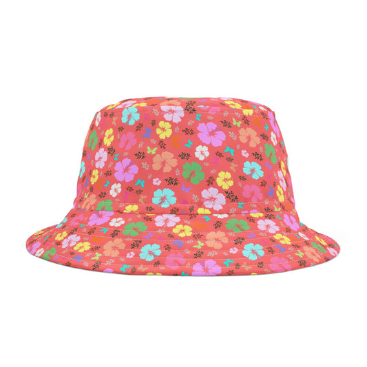 Flower Bucket Hat Orange