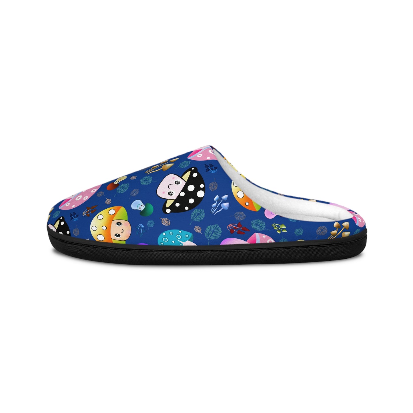 Mushroom Blue Women's Indoor Slippers