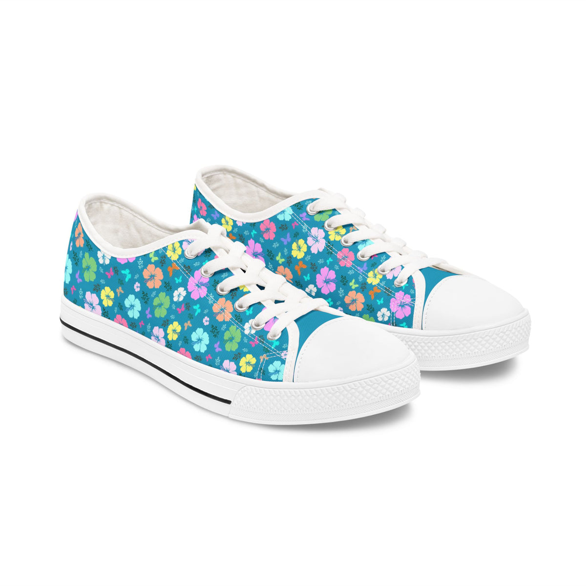 Flower Women's Sneakers Turquoise