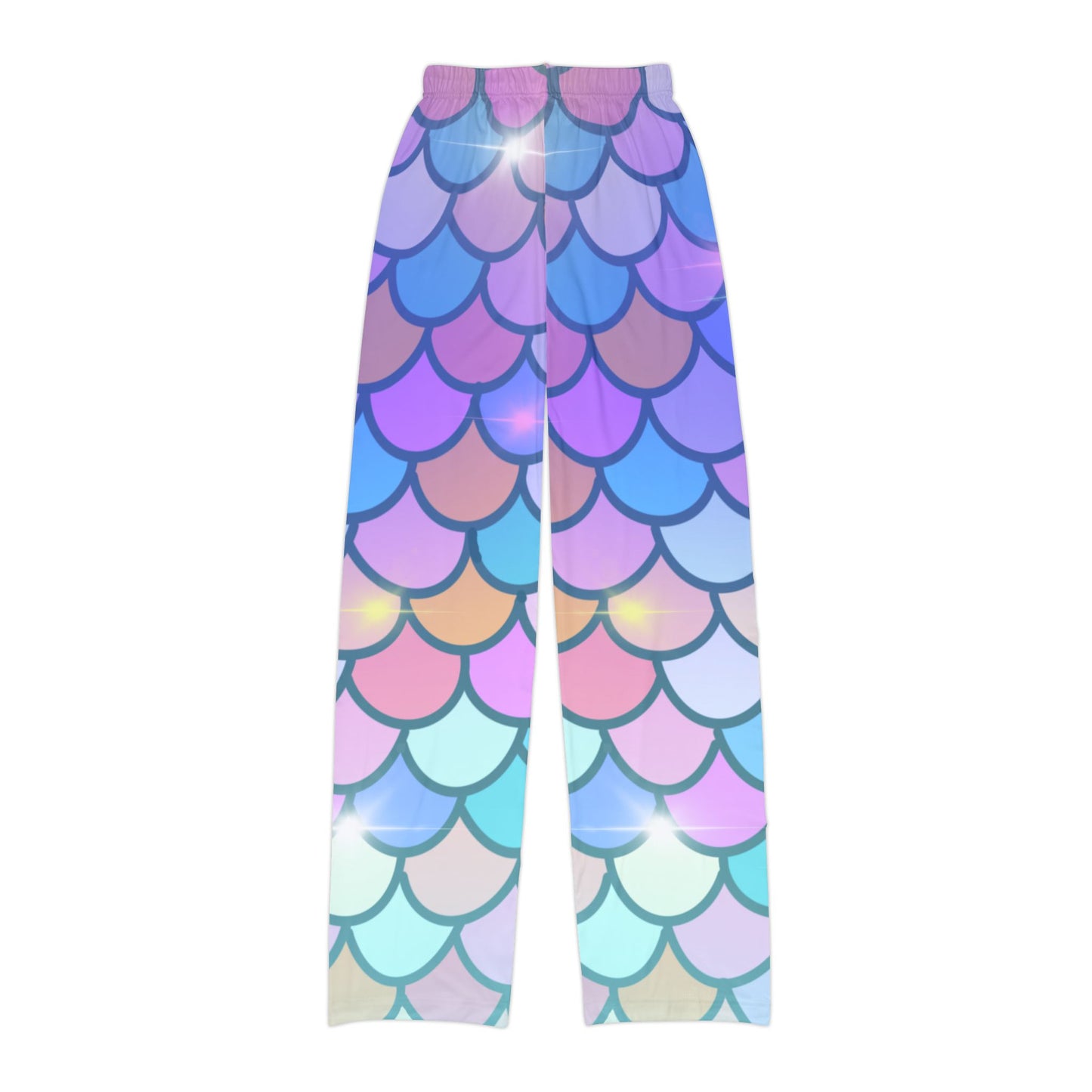 Colorful Mermaid Scales Kids Pajama Pants