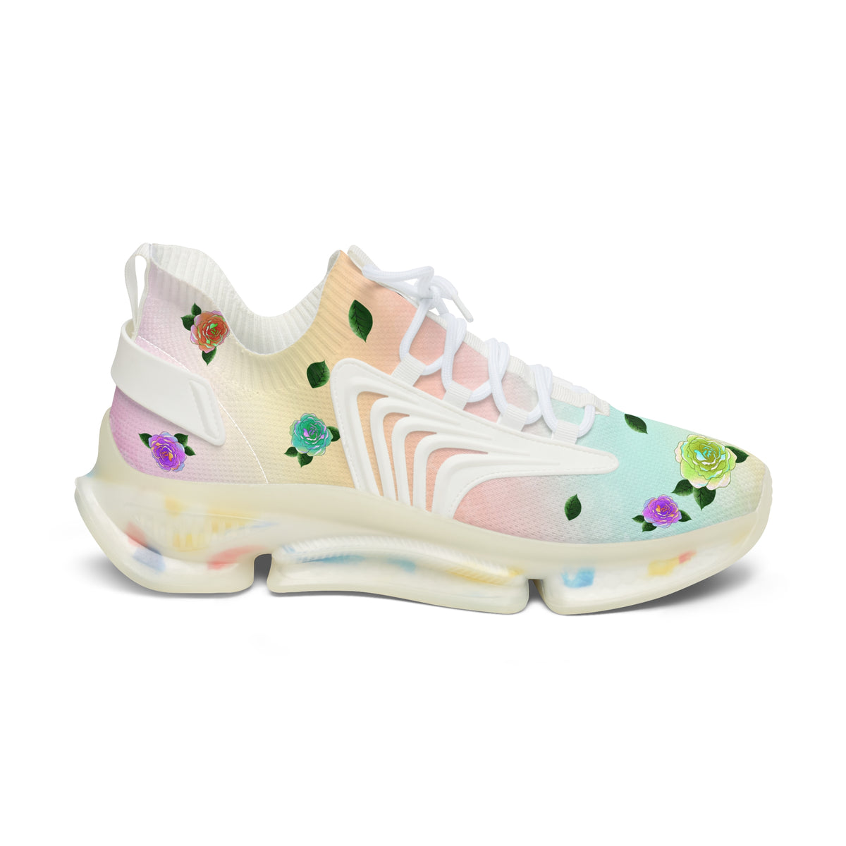 Colorful Roses Women's Mesh Sneakers