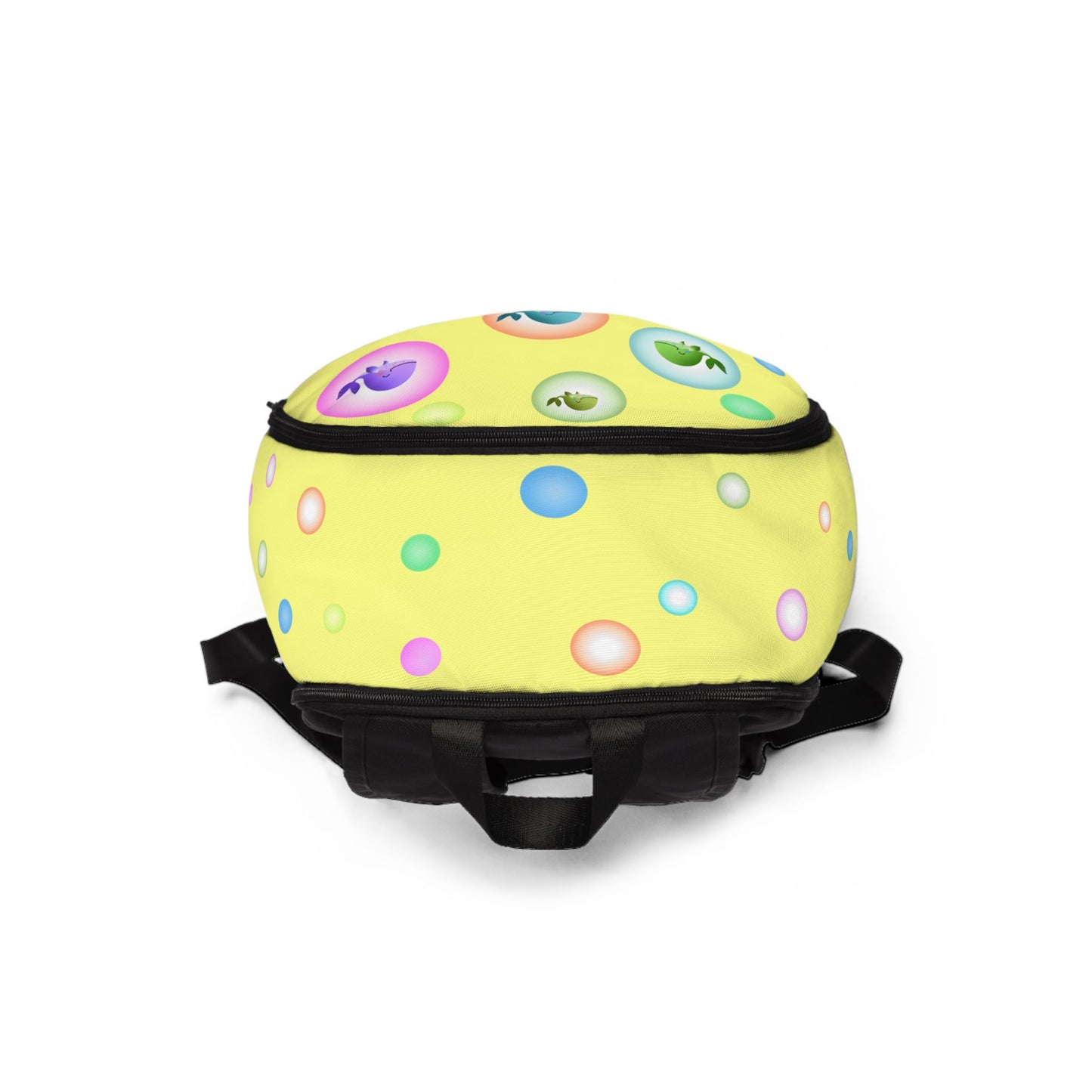 Yellow Whales with Bubbles Backpack