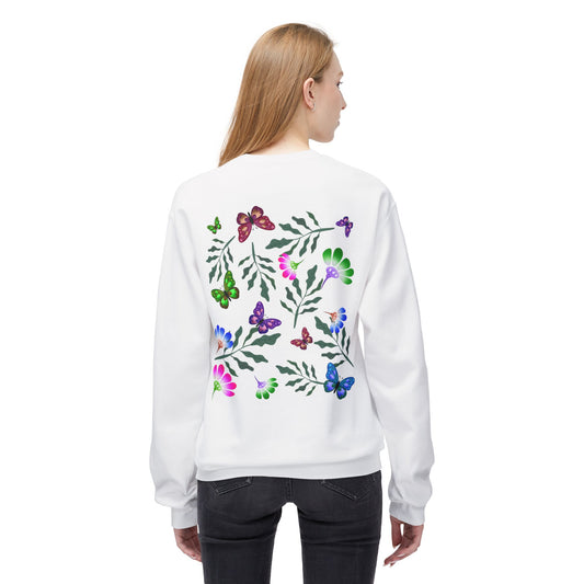 Tulip Butterfly Flower Crewneck Sweatshirt