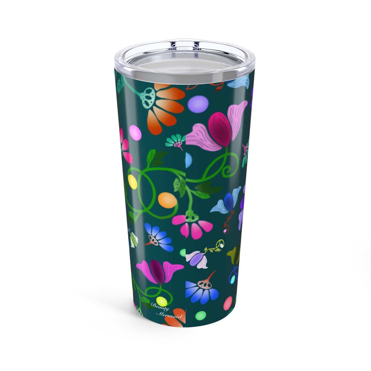 Floral Green Tumbler 20oz