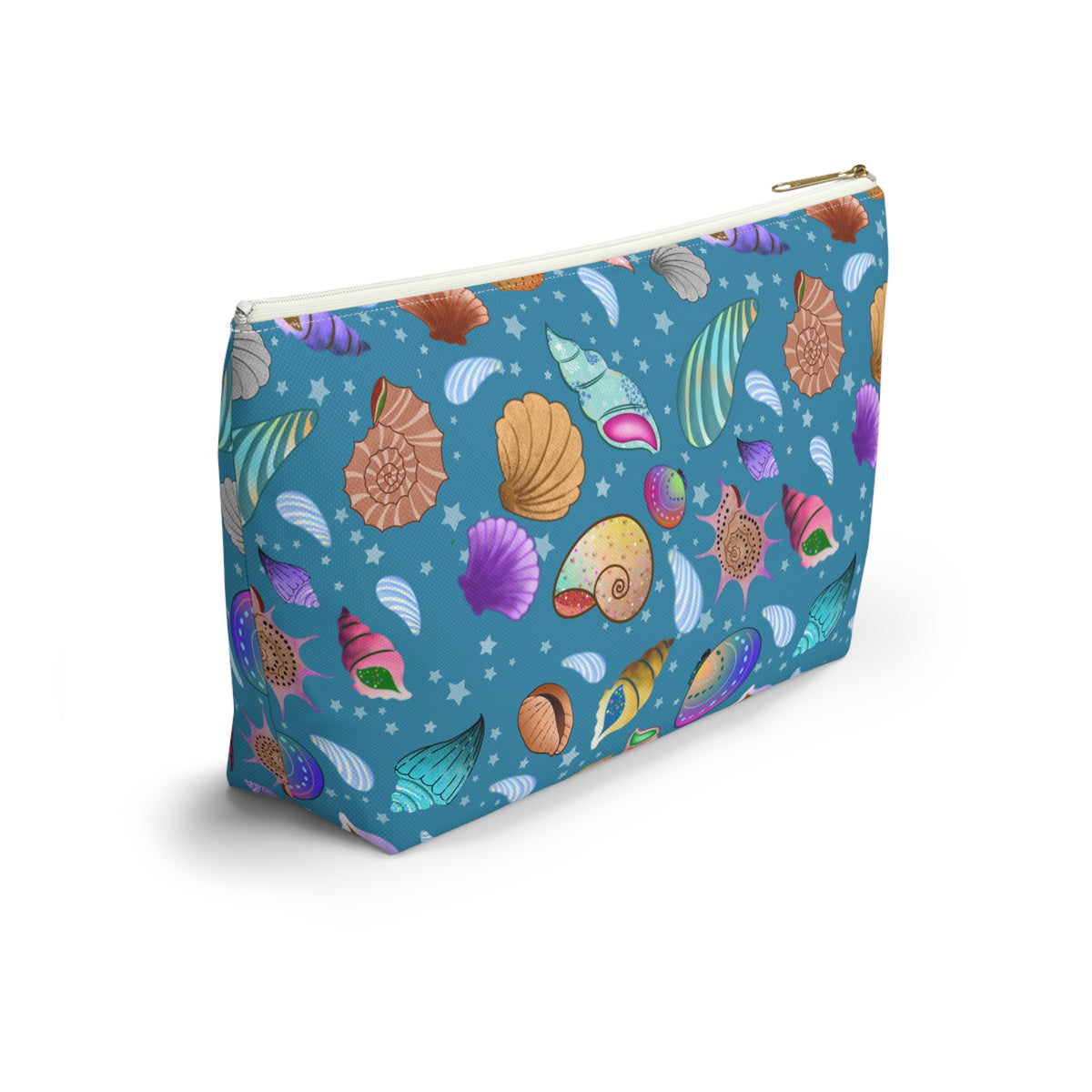 Seashells Blue Accessory Pouch