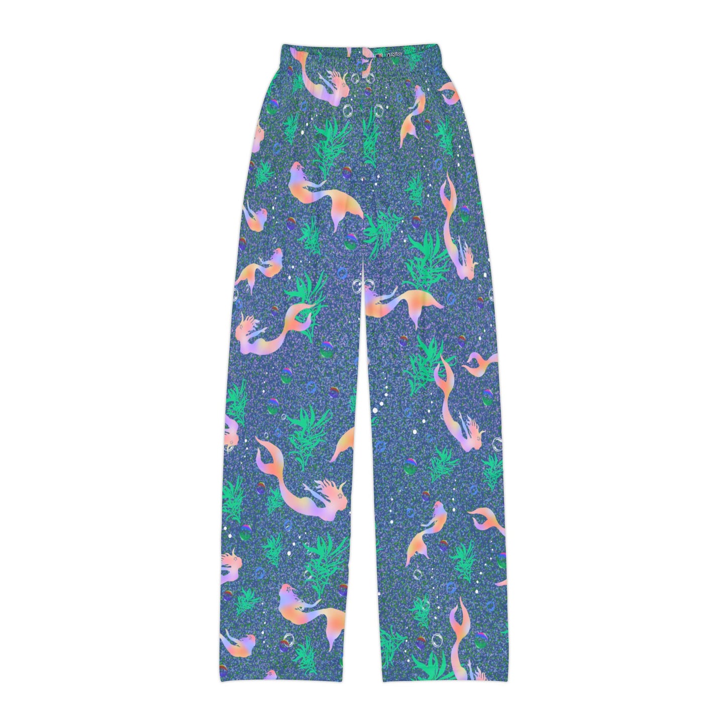 Mermaid in Blue Ocean Kids Pajama Pants