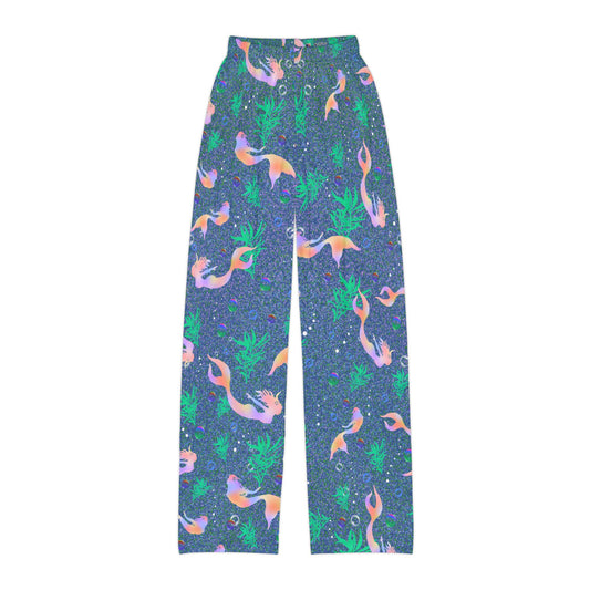 Mermaid in Blue Ocean Kids Pajama Pants