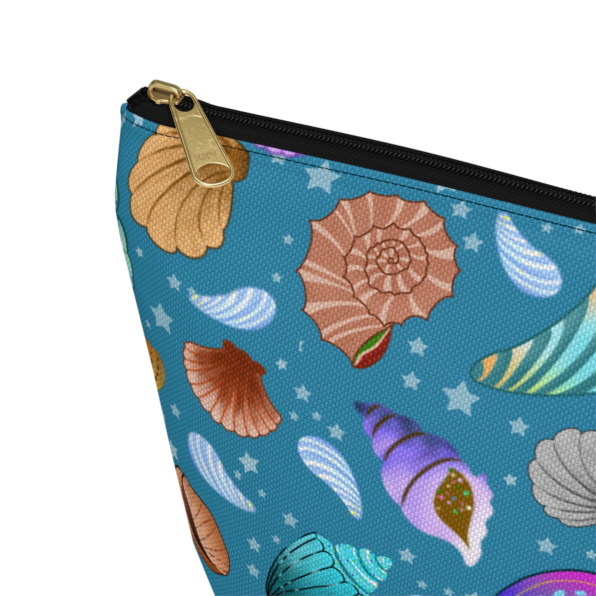 Seashells Blue Accessory Pouch