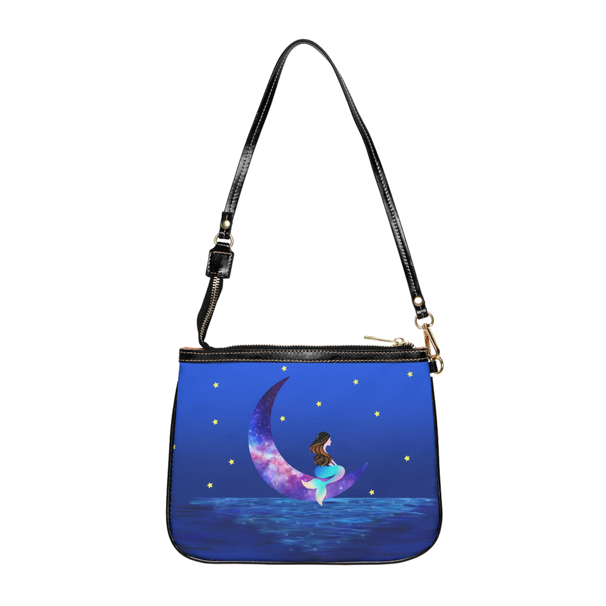 Mermaid Moon Starry Night Shoulder Bag
