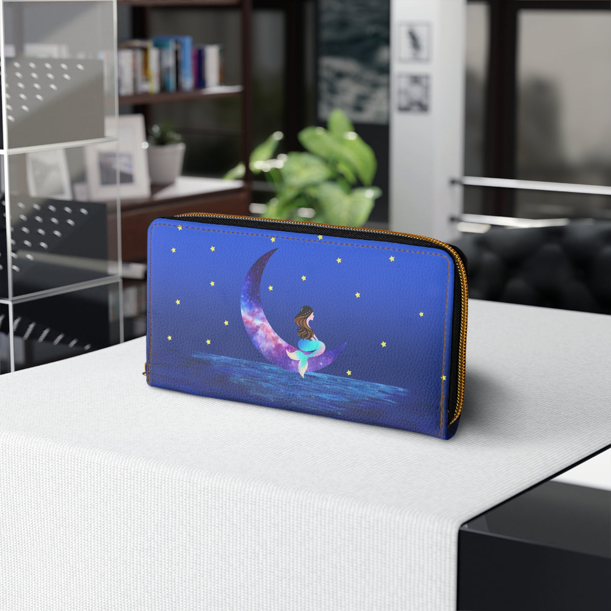 Mermaid Moon Star Zipper Wallet