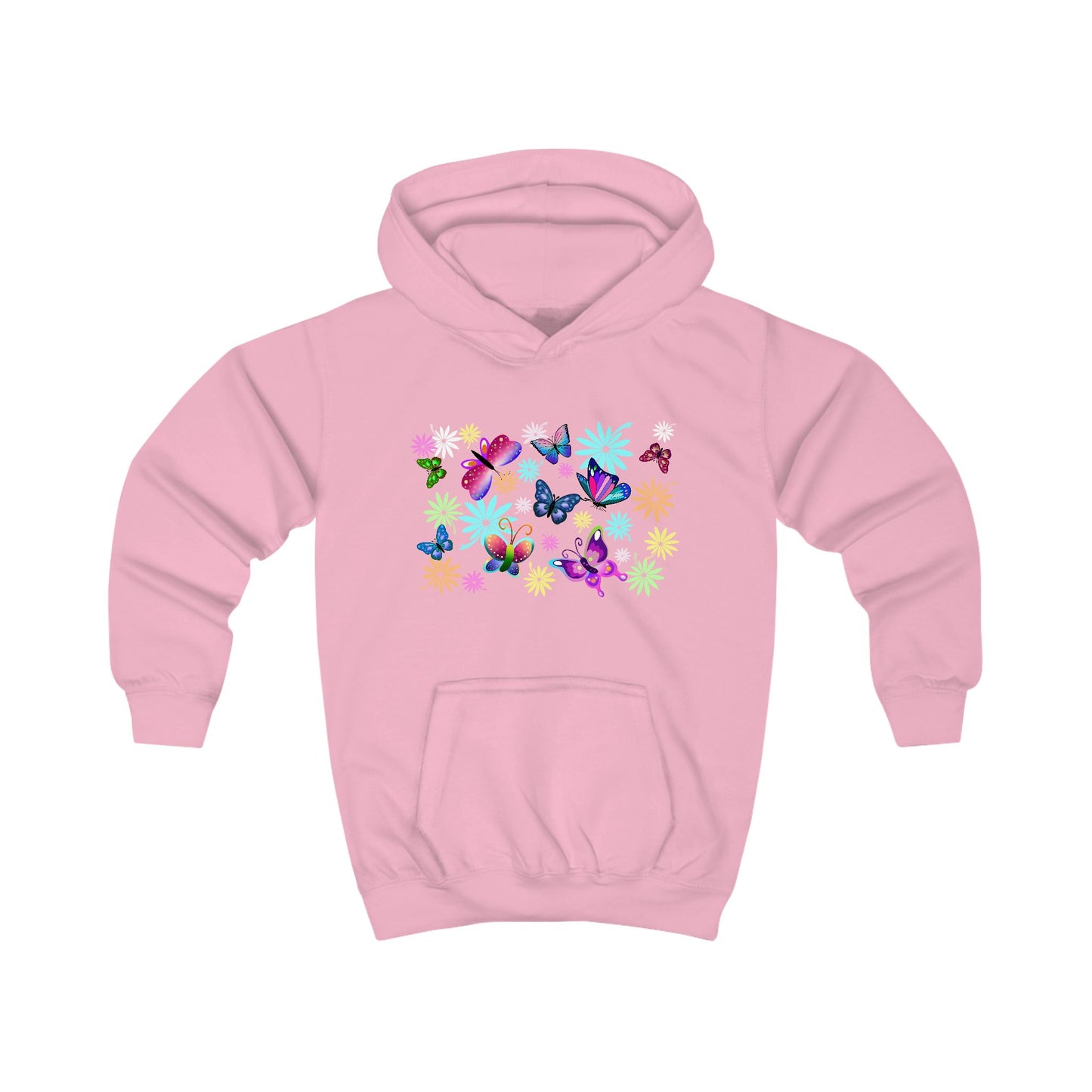 Colorful Butterfly Flower Kids Hoodie