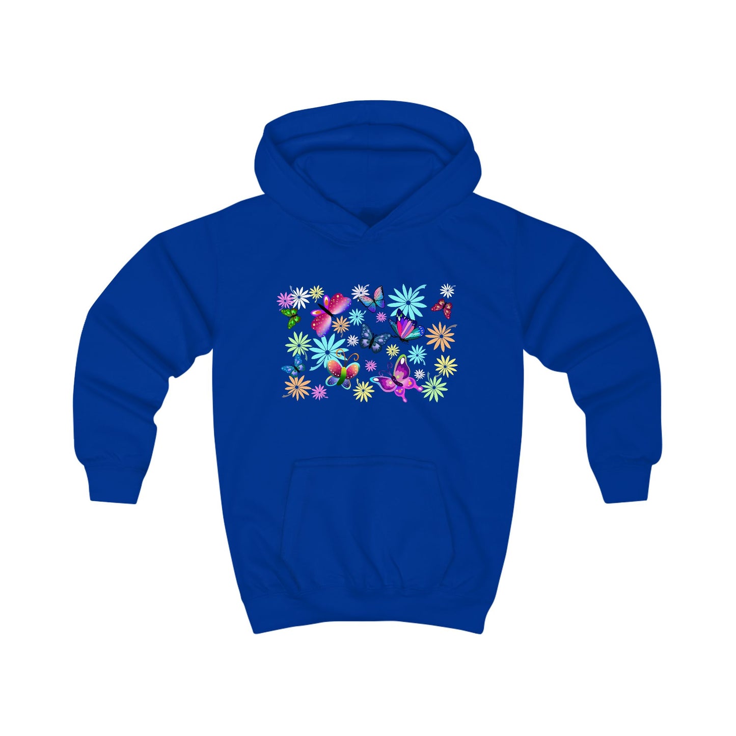 Colorful Butterfly Flower Kids Hoodie