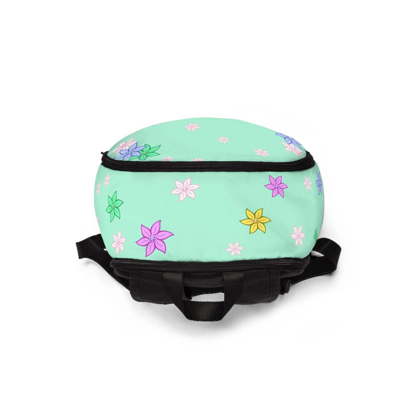 Charming Floral Light Green Backpack