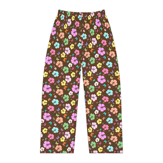 Flower Brown Women's Pajama Pants