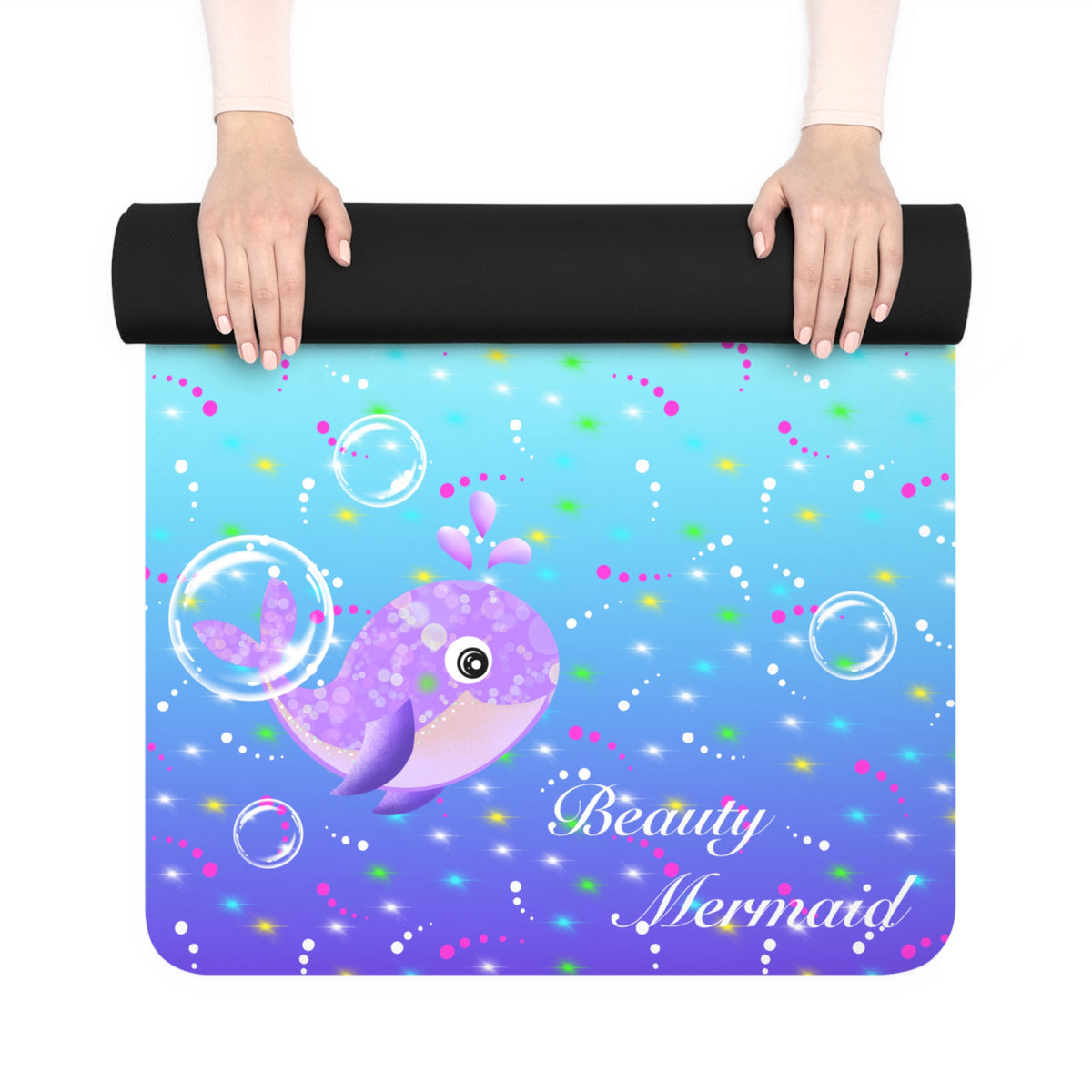 Colorful Whale Yoga Mat