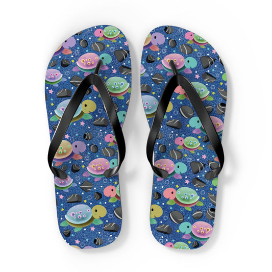 Turtle Flip Flops Deep Blue Sea