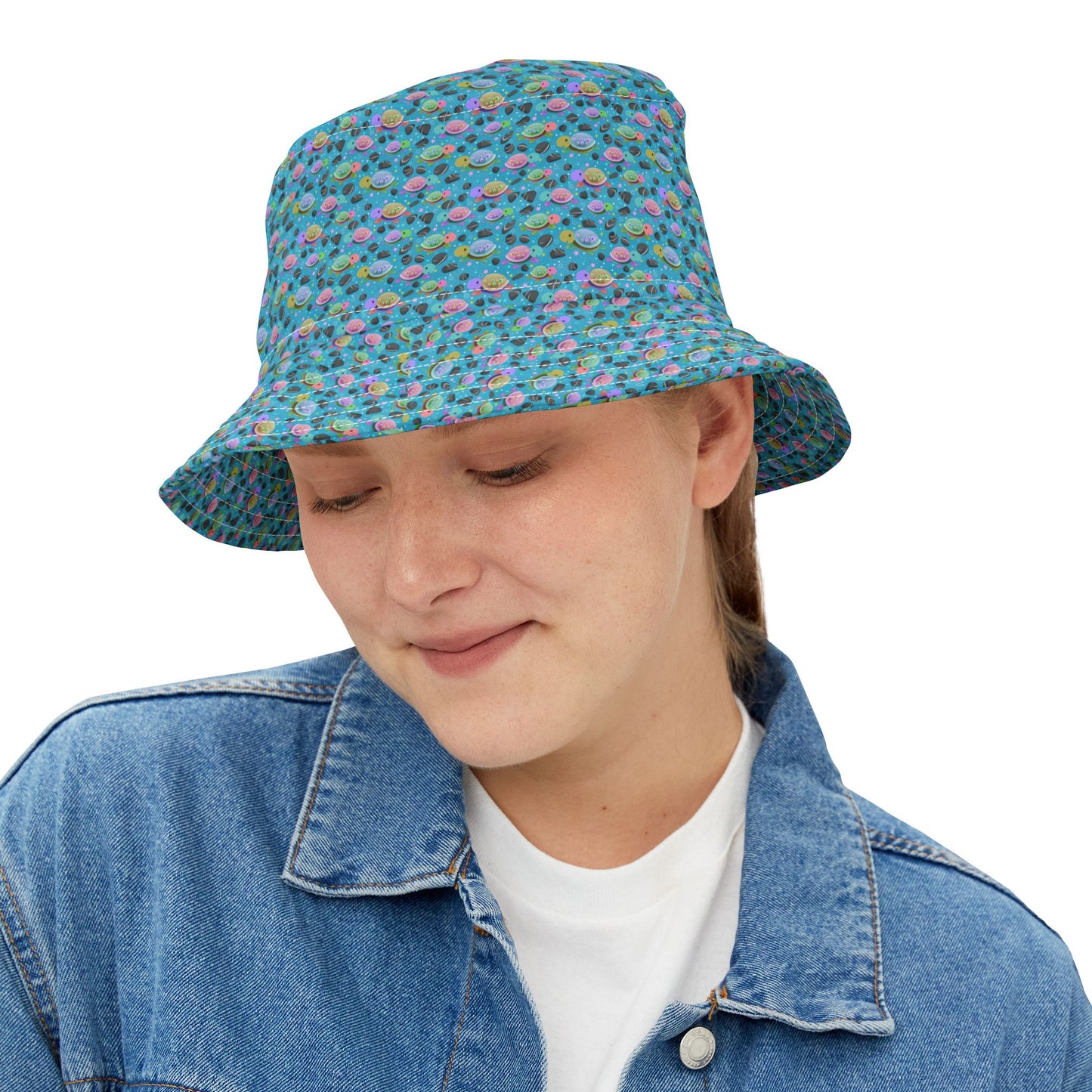 Turtle Bucket Hat Blue Sand