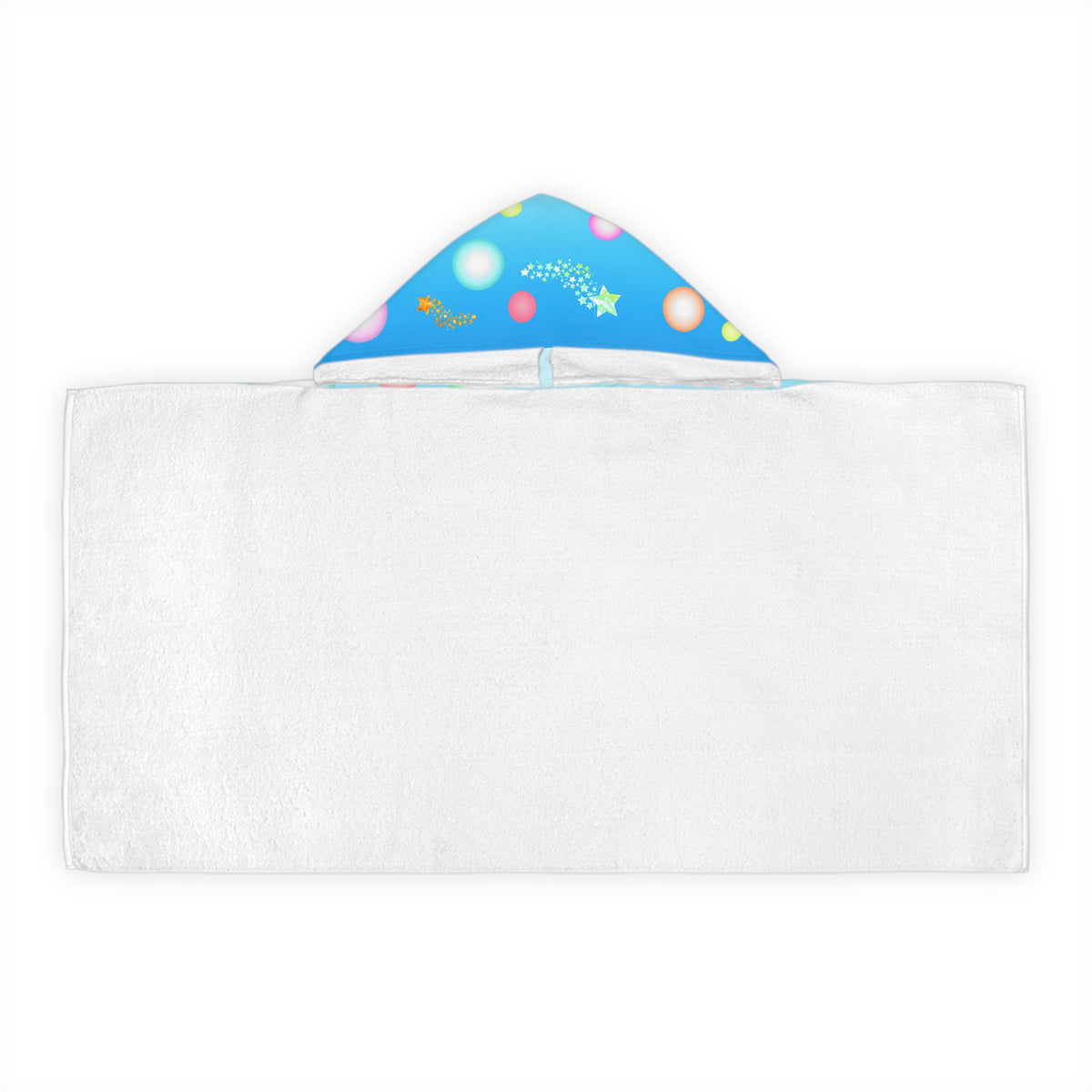 Light Blue Bubbles Sea Animals Youth Hooded Towel