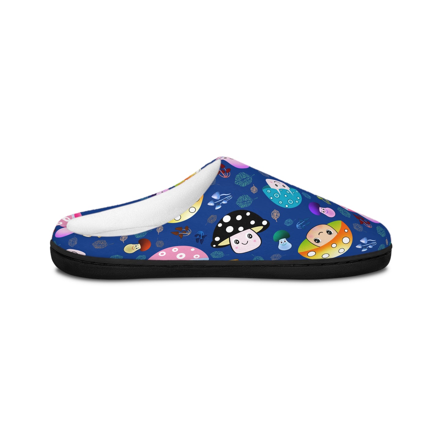 Mushroom Blue Women's Indoor Slippers