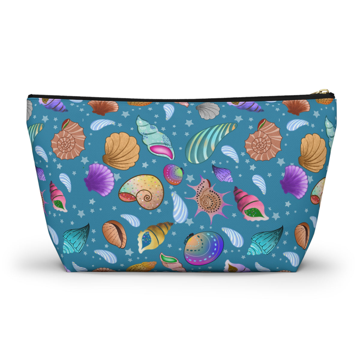 Seashells Blue Accessory Pouch