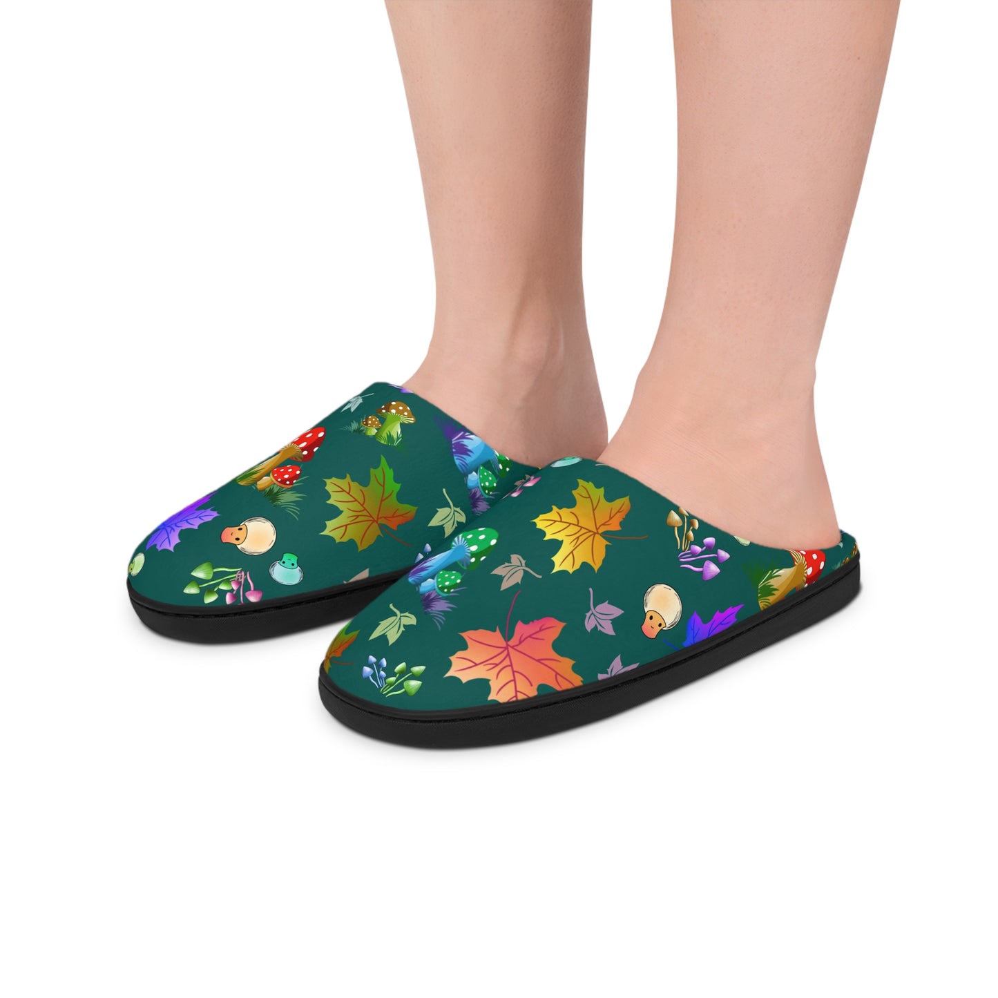 Mushroom Green Women's Indoor Slippers