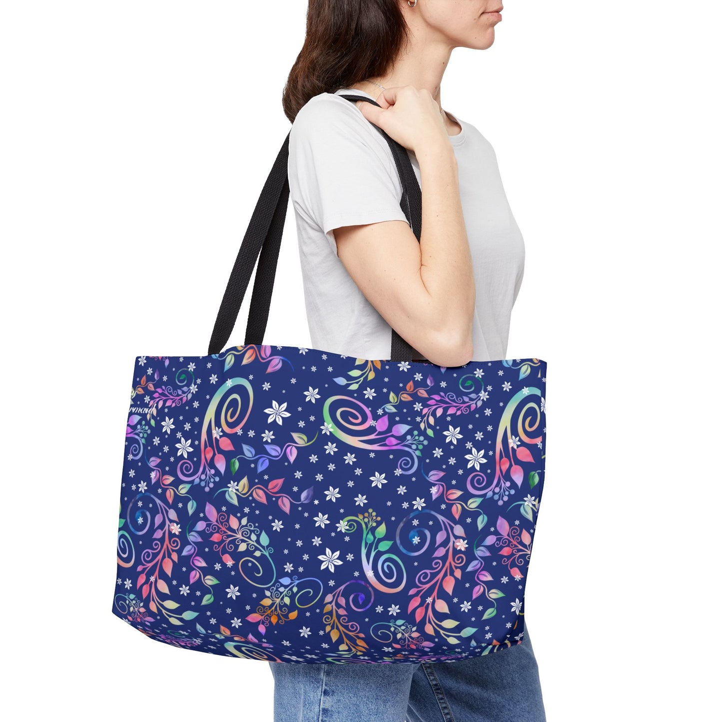Colorful Floral Paisley Weekender Tote Bag