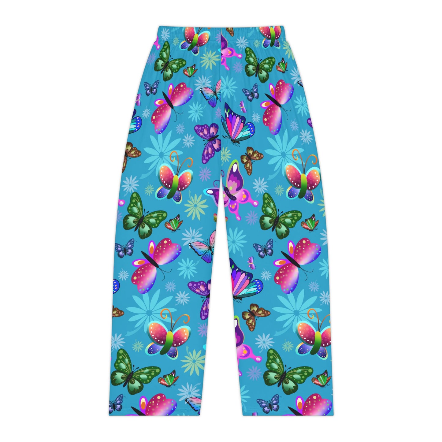 Turquoise Butterfly Pajama Pants