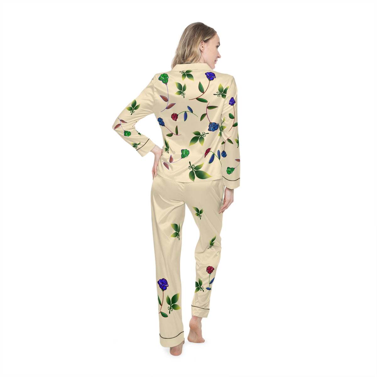 Rose Satin Pajama Yellow