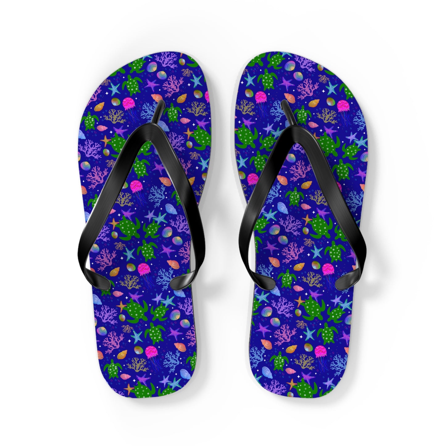 Turtle Jellyfish Flip Flops