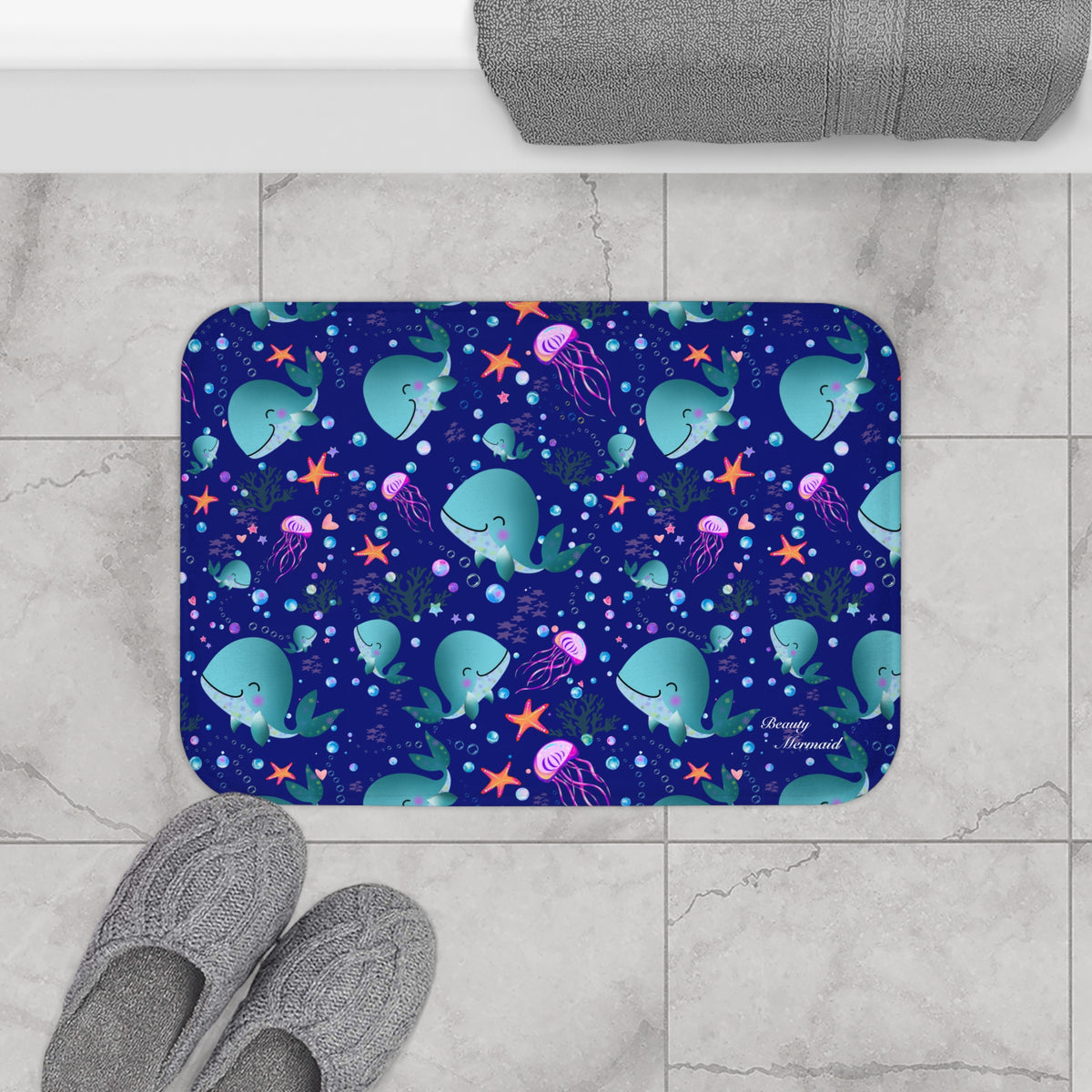 Blue Whale Bath Mat