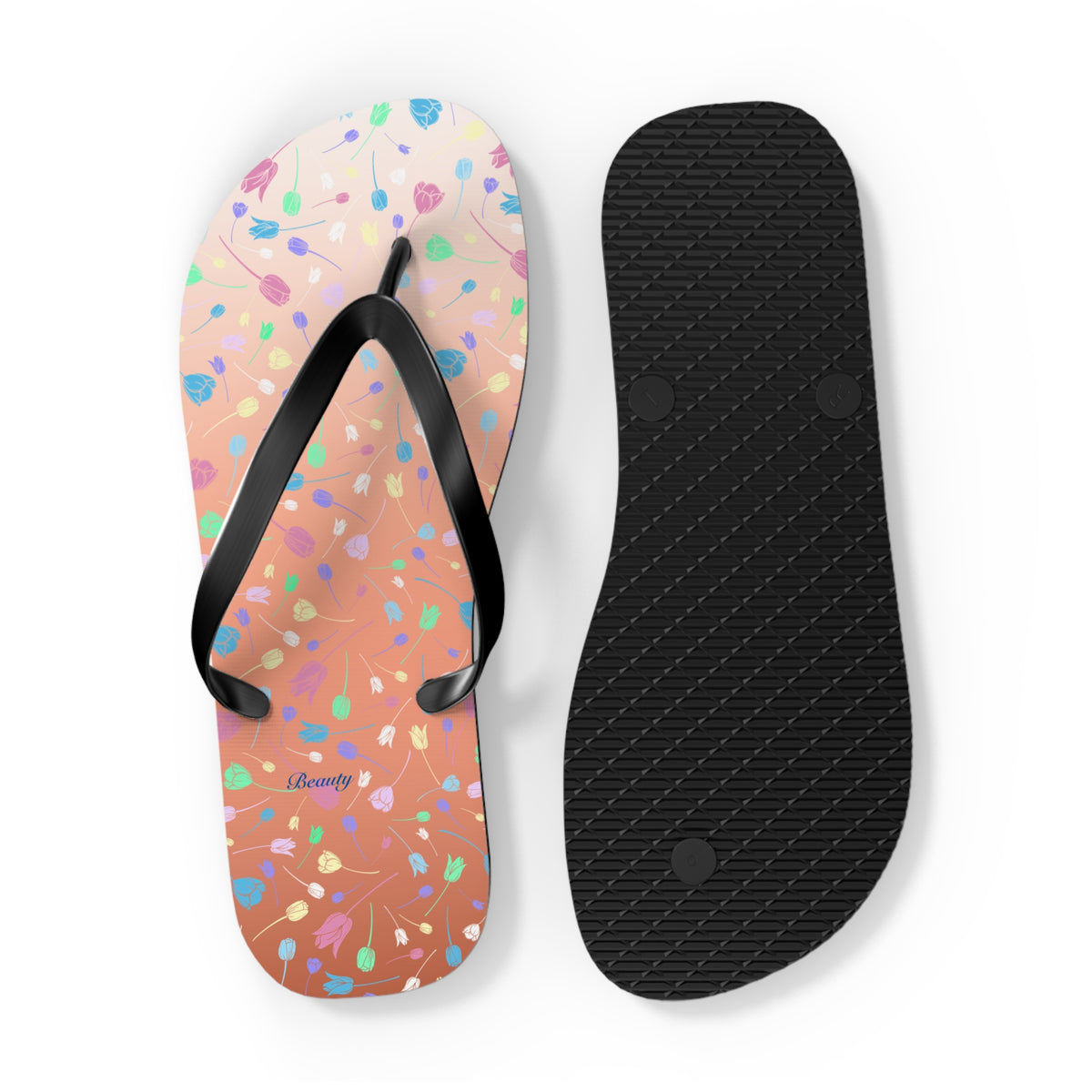 Tulip Orange Flip Flops