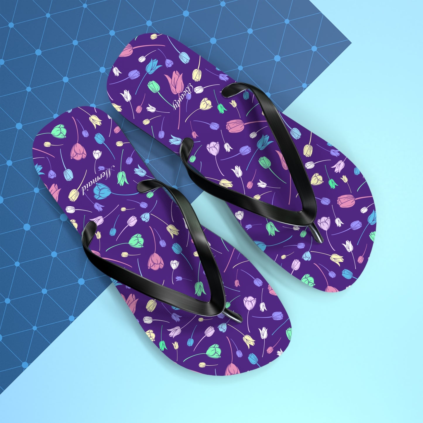 Tulip Purple Flip Flops
