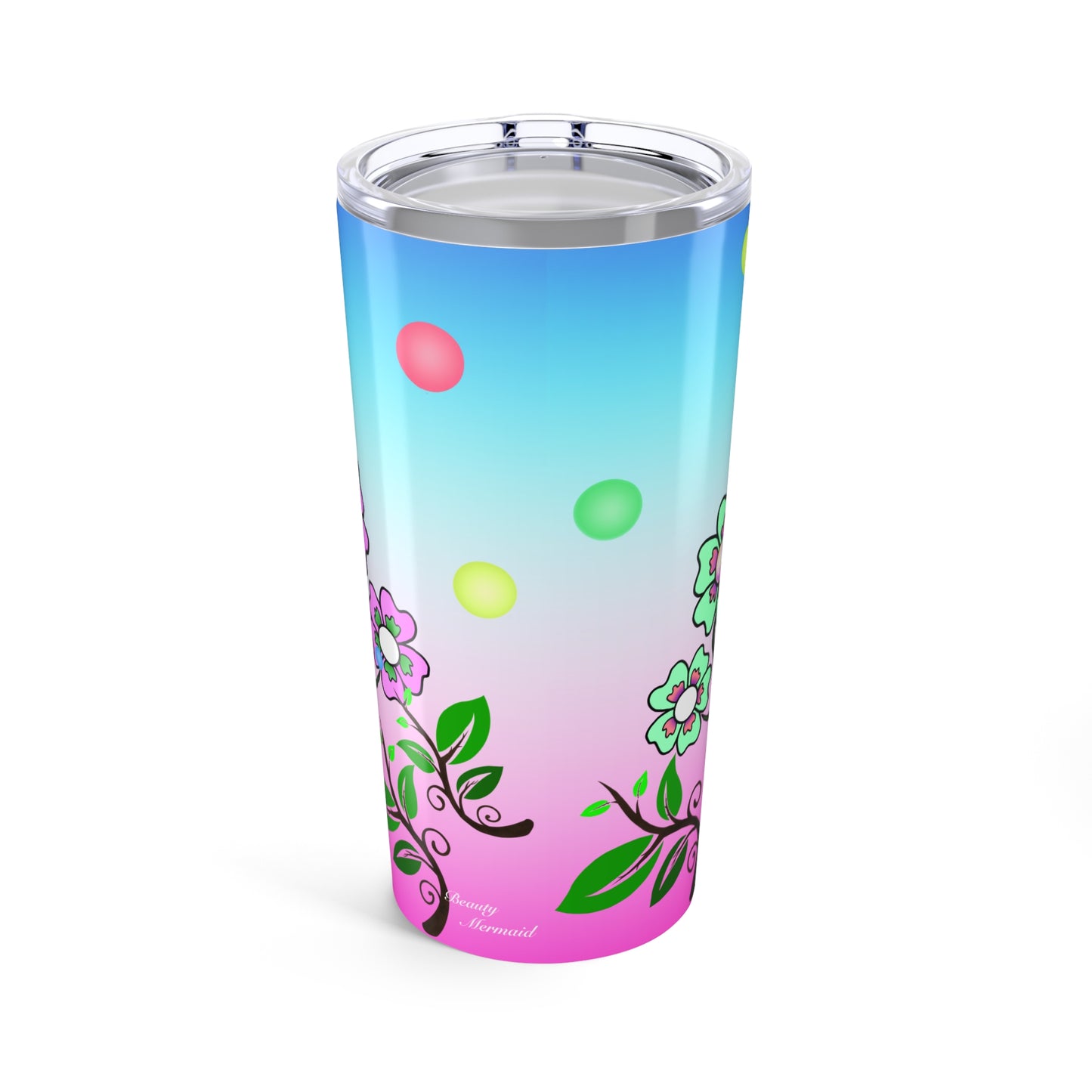 Floral Tumbler 20oz Rainbow