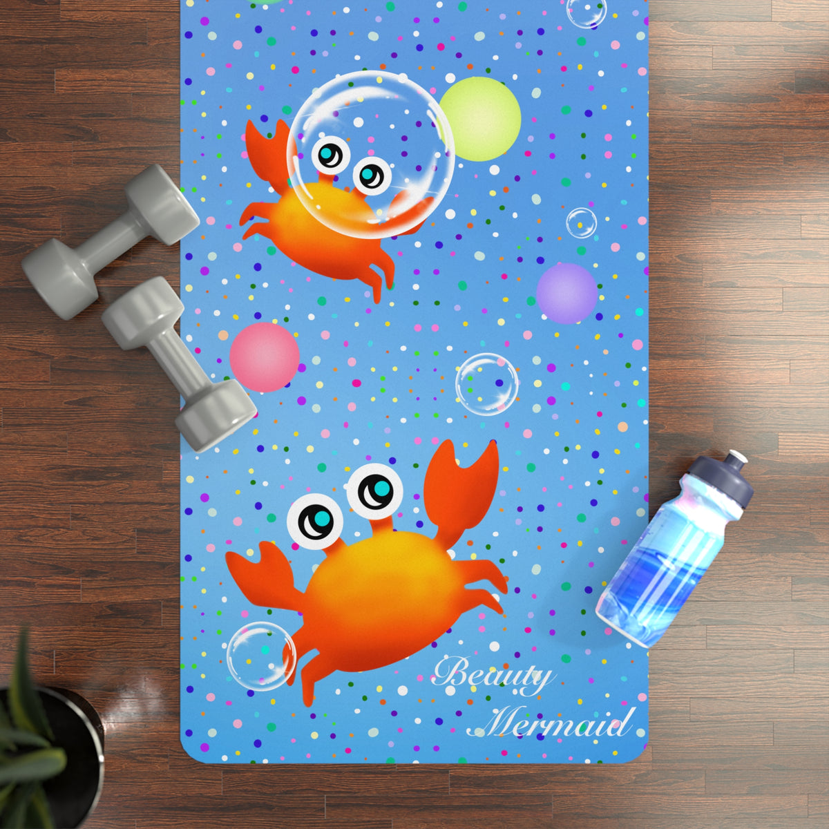 Crabs Bubbles Yoga Mat