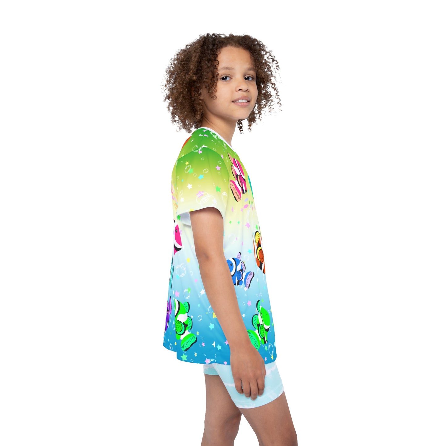 Colorful Clownfish Kids Sports Jersey