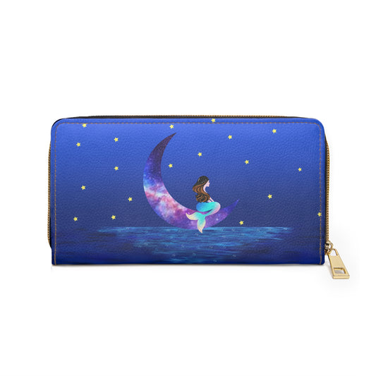 Mermaid Moon Star Zipper Wallet