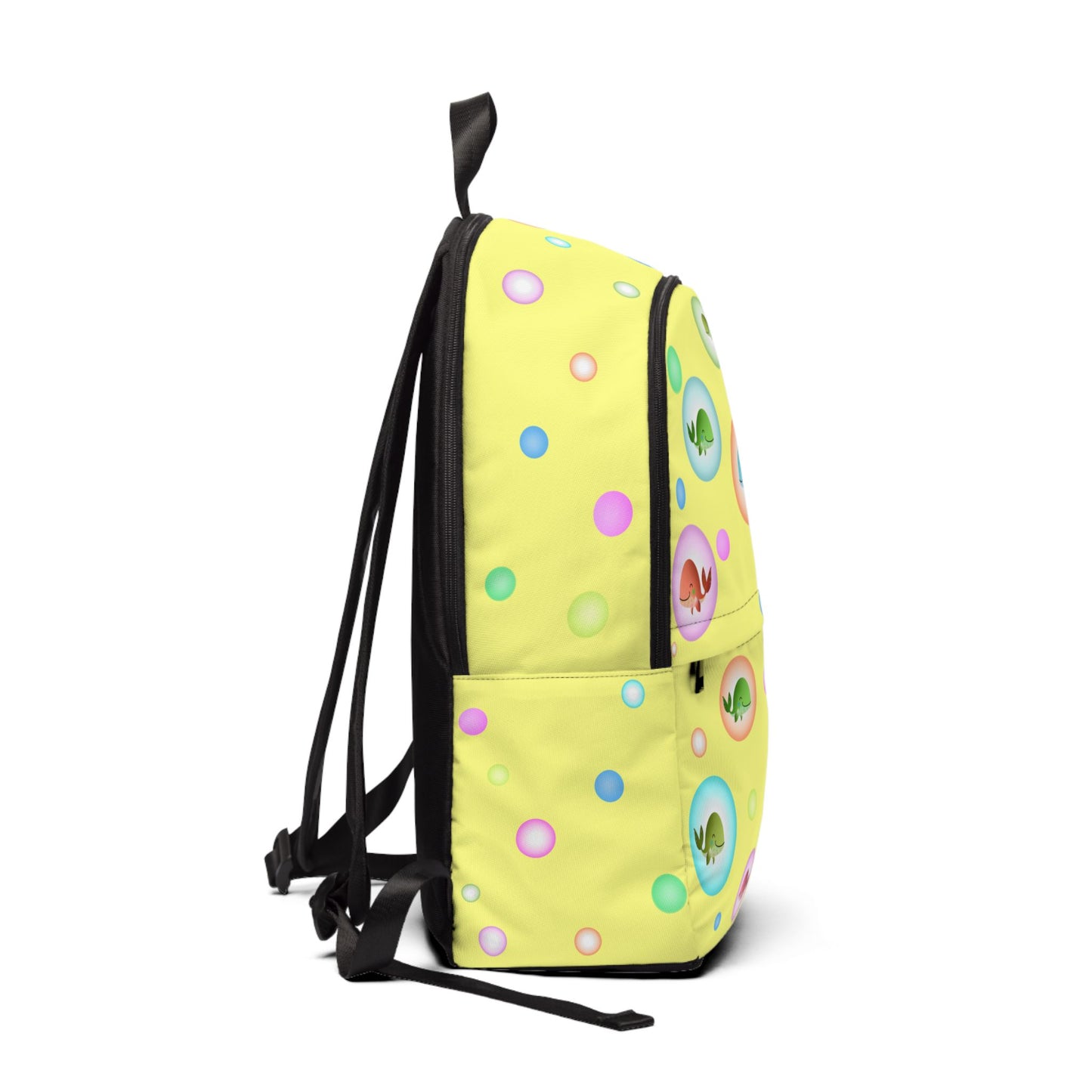 Yellow Whales with Bubbles Backpack