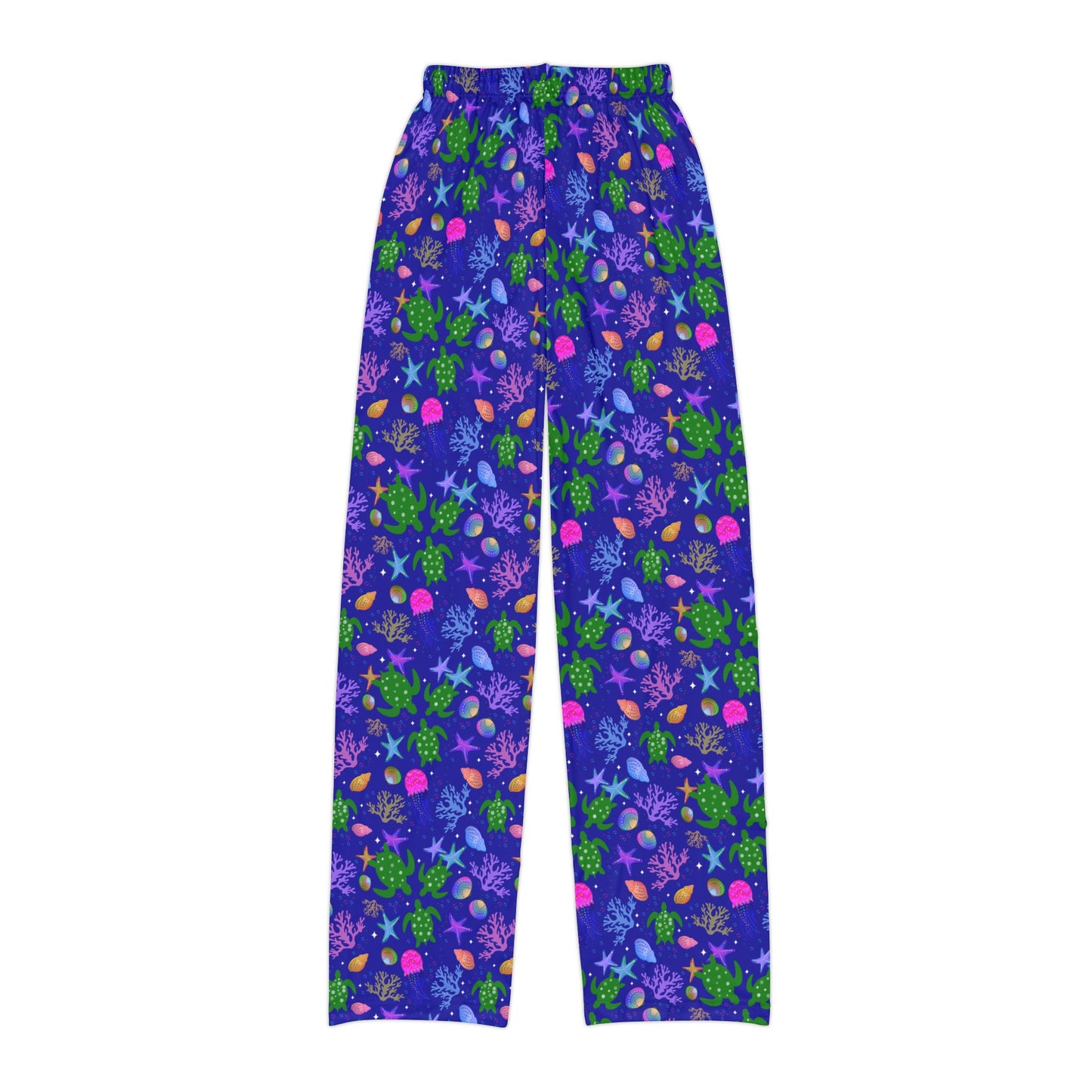 Turtle in Blue ocean Kids Pajama Pants