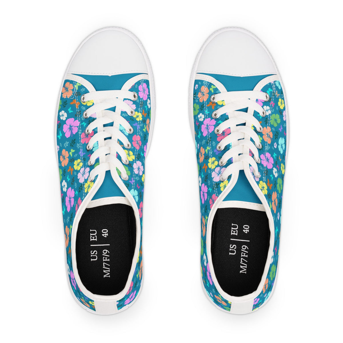 Flower Women's Sneakers Turquoise