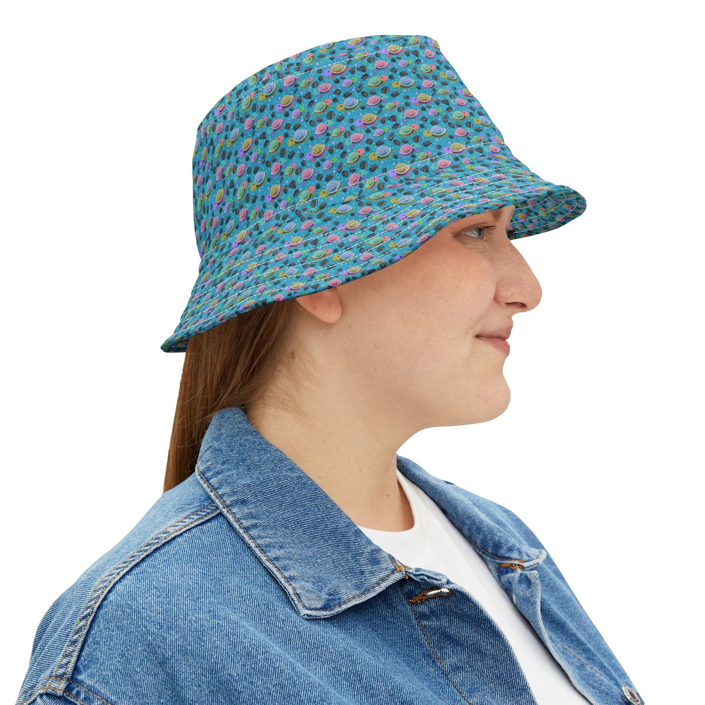 Turtle Bucket Hat Blue Sand