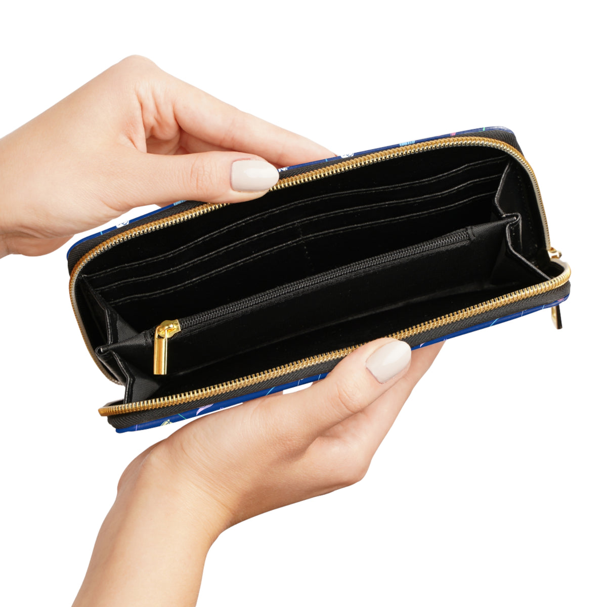 Tulip Zipper Wallet Blue