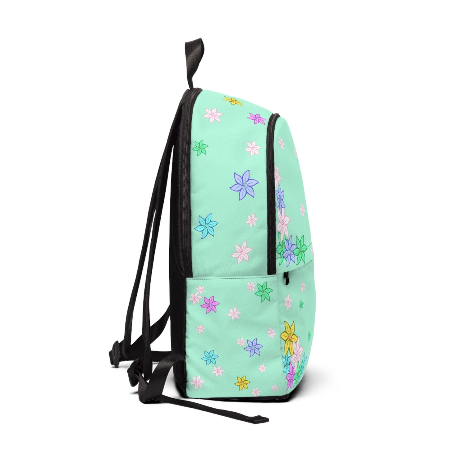 Charming Floral Light Green Backpack