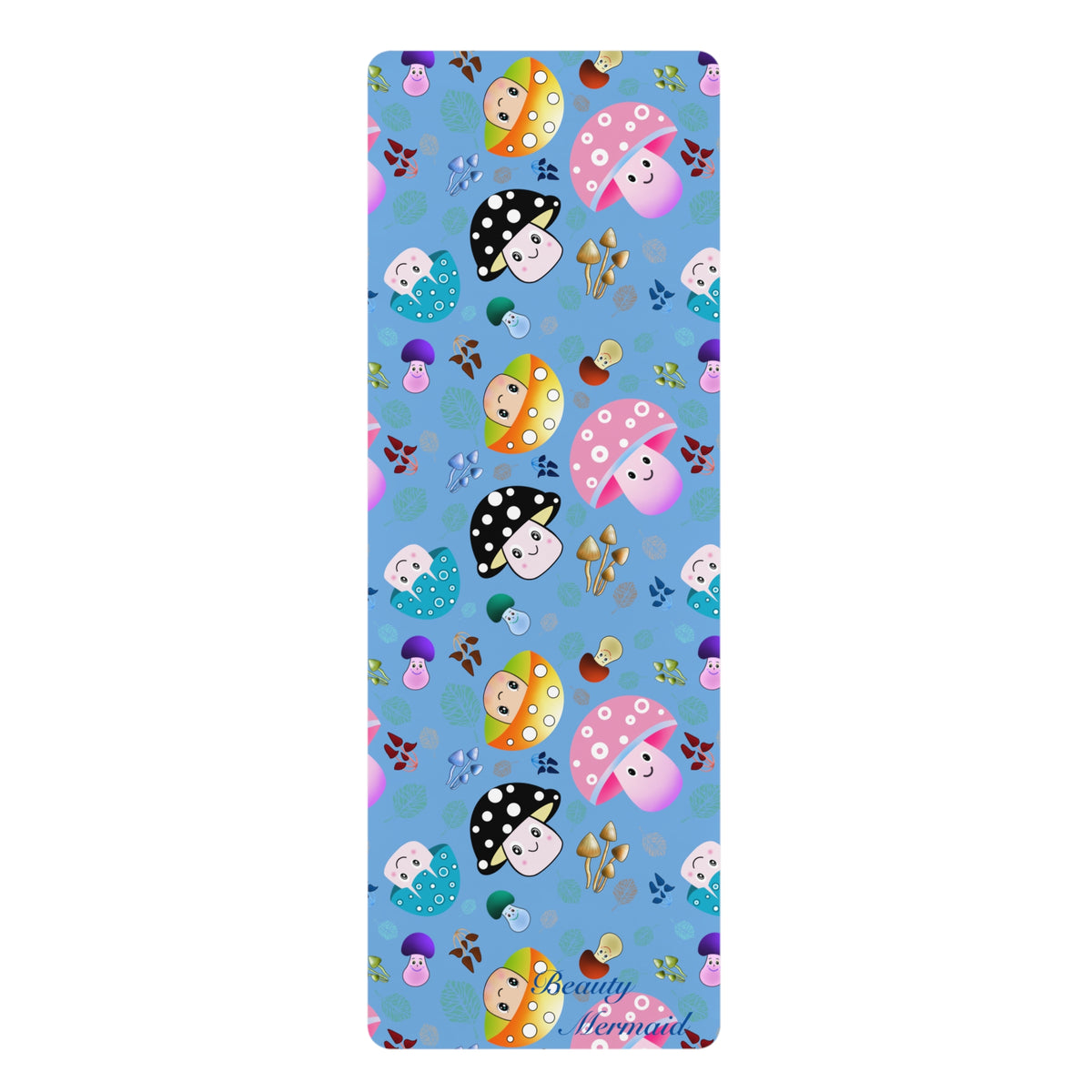 Mushroom Blue Yoga Mat